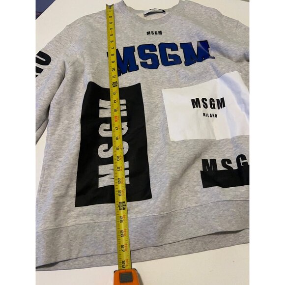 MSGM Milano Logo Sweatshirt Unisex Size M Pullover Crewneck Preppy Urban Hip Hop - Picture 5 of 8